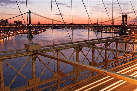 rudy sulgan - Manhattan Bridge und Brooklyn Bridge, New York City, New York, USA Stockbilder - Lizenzpflichtiges, Bildnummer: 700-02973200