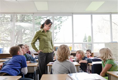 Children and Teacher in Grade Three Classroom Stock Photo - Rights-Managed, Code: 700-02989941