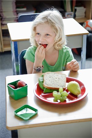 school lunch - Student Eating Lunch Stock Photo - Rights-Managed, Code: 700-02989959