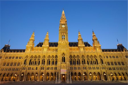 rathaus - Rathaus à l'aube, Vienne, Autriche Photographie de stock - Rights-Managed, Code: 700-02990014