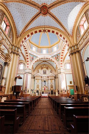 Interior of Church of San Francisco Assisi, Real de Catorce, San Luis Potosi, Mexico Stock Photo - Rights-Managed, Code: 700-03004114