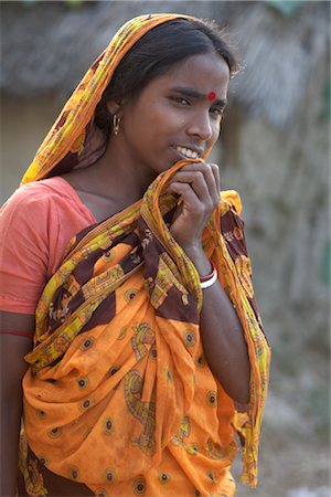 Portrait of Woman, Namkhara Village, South 24 Parganas District, West Bengal, India Stock Photo - Rights-Managed, Code: 700-03004204