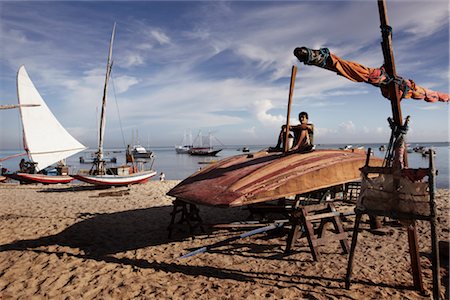 Voiliers et bateaux de pêche sur la plage, Fortaleza, Ceara, Brésil Photographie de stock - Rights-Managed, Code: 700-03004284