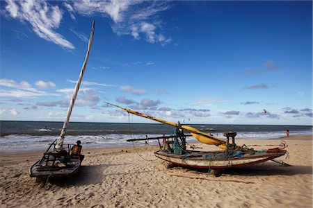 Bateaux de pêche sur la plage, Fortaleza, Ceara, Brésil Photographie de stock - Rights-Managed, Code: 700-03004290