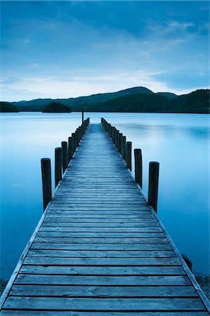 dock lake perspective - Pier, Windermere Lake, Cumbria, England, United Kingdom Stock Photo - Rights-Managed, Code: 700-03005166