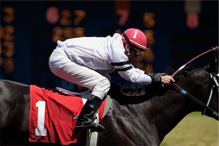 selle (cheval) - Jockey à cheval dans la course Photographie de stock - Rights-Managed, Code: 700-03005167