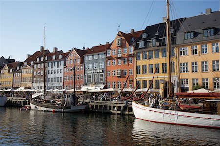 danés (lugares y cosas) - Old Port in Nyhavn, Copenhagen, North Sealand, Denmark Foto de stock - Con derechos protegidos, Código: 700-03003601