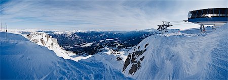 esporte de inverno - View From the Top of Whistler Peak, Whistler, British Columbia, Canada Foto de stock - Direito Controlado, Número: 700-03014829