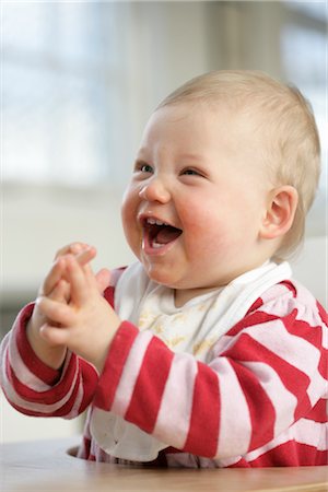 Happy Baby in High Chair Stock Photo - Rights-Managed, Code: 700-03017086