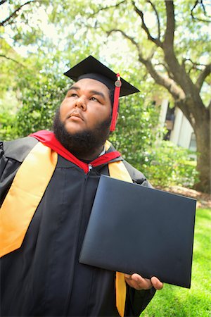 fat black man standing - Portrait of Graduate Stock Photo - Rights-Managed, Code: 700-03017528