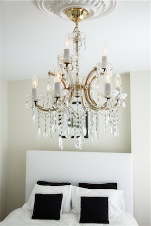 Chandelier in Bedroom Stock Photo - Rights-Managed, Code: 700-03017739