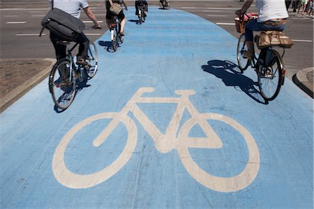 path sign - Bicycle Lane Stock Photo - Rights-Managed, Code: 700-03017812