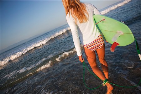 Woman with Surf Board, Punta del Burro, Nayarit, Mexico Stock Photo - Rights-Managed, Code: 700-03017973