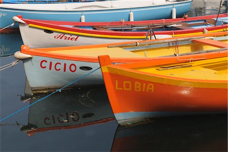 Close-up of Boats, Lago di Garda, Brenzone, Verona, Veneto, Italy Foto de stock - Con derechos protegidos, Código: 700-03018039