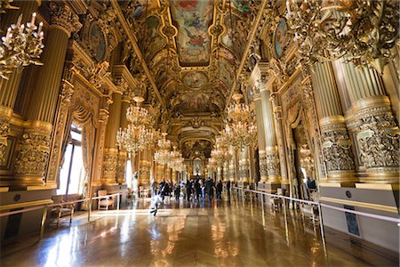 Grand Foyer, Opera National de Paris, Palais Garnier, Paris, Ile-de-France, France Stock Photo - Rights-Managed, Code: 700-03018107