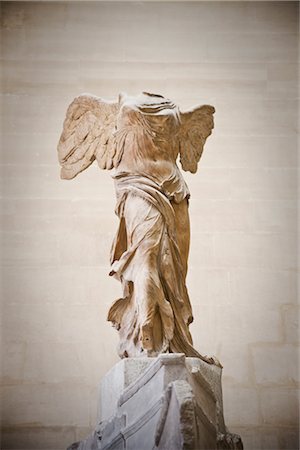 european sculptures - Winged Victory of Samothrace, The Louvre, Paris, Ile-de-France, France Stock Photo - Rights-Managed, Code: 700-03018119