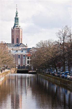 dutch church canal - Canal, The Hague, Netherlands Stock Photo - Rights-Managed, Code: 700-03018128