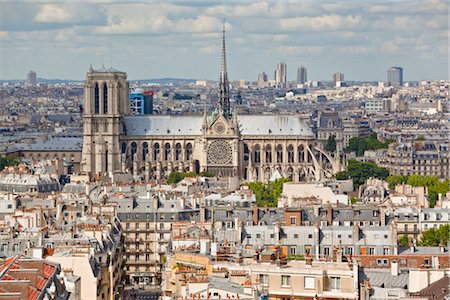 roof in paris - Notre Dame De Paris, Paris, Ile de France, France Stock Photo - Rights-Managed, Code: 700-03018153