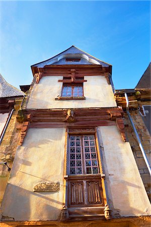 Half Timbered House, Vitre, Ille-et-Vilaine, Brittany, France Fotografie stock - Rights-Managed, Codice: 700-03059186