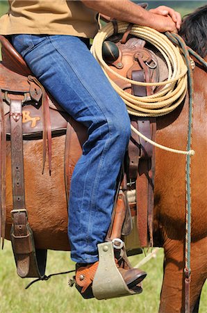 espuela - Man Riding Horseback Foto de stock - Con derechos protegidos, Código: 700-03053993