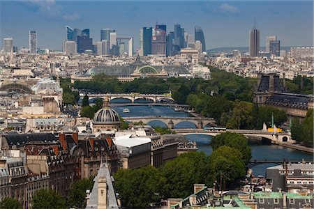 paris france overview of city - River Seine and La Defense, Paris, France Stock Photo - Rights-Managed, Code: 700-03068285