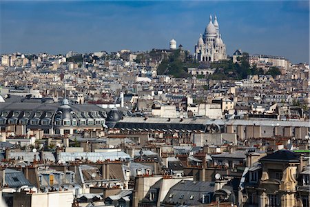 paris france overview of city - Overview of Montmartre, Paris, France Stock Photo - Rights-Managed, Code: 700-03068306