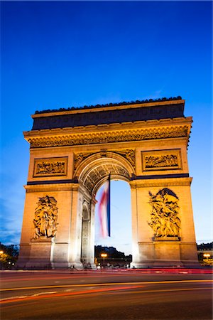 Arc de Triomphe, Paris, France Photographie de stock - Rights-Managed, Code: 700-03068384