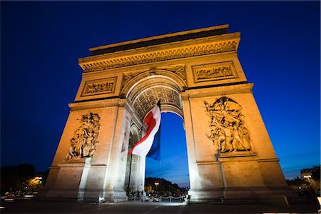 Arc de Triomphe, Paris, France Photographie de stock - Rights-Managed, Code: 700-03068386