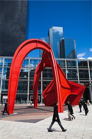 european modern outdoor sculpture art - The Red Spider Sculpture at La Defense, Paris, France Stock Photo - Rights-Managed, Code: 700-03068411