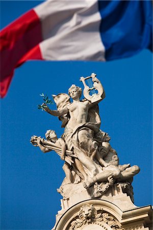 paris statues and art - Statue on the Grand Palais, Paris, France Stock Photo - Rights-Managed, Code: 700-03068470