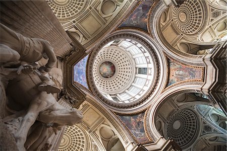 famous sculpture in museum - Interior of the Pantheon, Paris, France Stock Photo - Rights-Managed, Code: 700-03068534