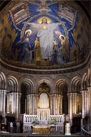 Basilique du Sacre-Coeur, Montmartre, Paris, France Stock Photo - Rights-Managed, Code: 700-03068530