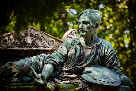 day of the dead - Tomb of Painter Theodore Garicault, Pere Lachaise Cemetery, Paris, France Stock Photo - Rights-Managed, Code: 700-03068559