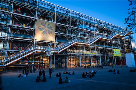 Centre Pompidou, Paris, France Photographie de stock - Rights-Managed, Code: 700-03068641