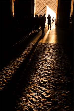 france silhouette - The Louvre, Paris, Ile de France, France Stock Photo - Rights-Managed, Code: 700-03068835