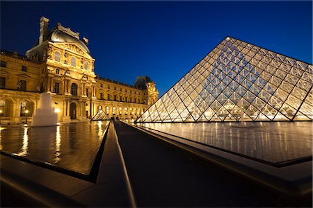 pictures of famous places in france - The Louvre, Paris, Ile de France, France Stock Photo - Rights-Managed, Code: 700-03068880