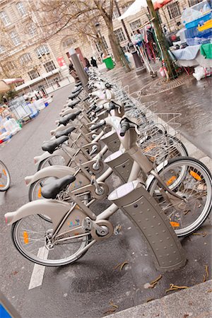 sustainable city - Rental Bicycles, Paris, France Stock Photo - Rights-Managed, Code: 700-03068989