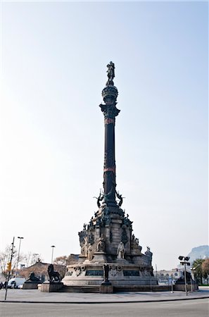 socle - Columbus Statue, Las Ramblas, Barcelone, Catalogne, Espagne Photographie de stock - Rights-Managed, Code: 700-03069017