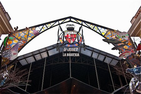 entrance store - Mercat de Sant Josep de la Boqueria, Barcelona, Catalonia, Spain Stock Photo - Rights-Managed, Code: 700-03069024