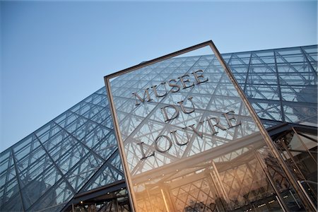 The Louvre Pyramid, Paris, France Stock Photo - Rights-Managed, Code: 700-03069050