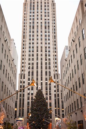 simsearch:600-03075824,k - Christmas Tree at Rockefeller Center, Manhattan, New York City, New York, USA Fotografie stock - Rights-Managed, Codice: 700-03069109