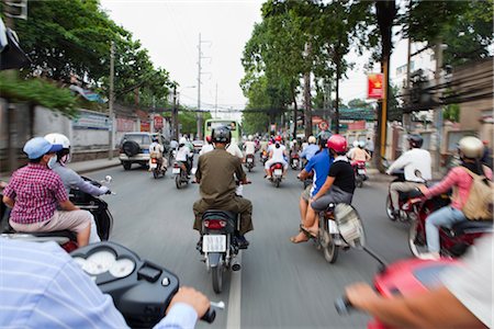 Motorcyclists in Ho Chi Minh City, Vietnam Stock Photo - Rights-Managed, Code: 700-03069432