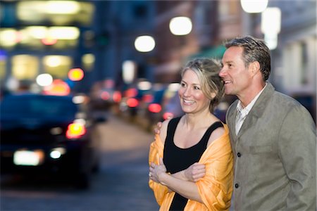 portrait adult only outside night - Couple Outdoors Stock Photo - Rights-Managed, Code: 700-03075256