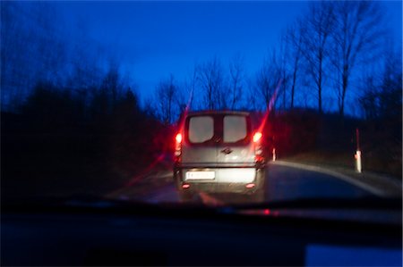 drivers perspective road trees - Road at Night Stock Photo - Rights-Managed, Code: 700-03075390