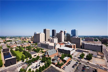 stati delle pianure - Skyline of Oklahoma City, Oklahoma, USA Fotografie stock - Rights-Managed, Codice: 700-03075730