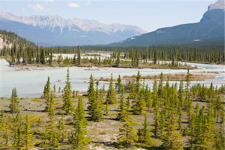 simsearch:700-00188802,k - Vue d'ensemble de la rivière, le Parc National Banff, Alberta, Canada Photographie de stock - Rights-Managed, Code: 700-03075901