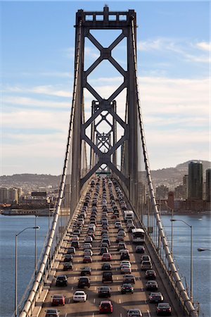 Traffic on Oakland Bay Bridge, San Francisco, California, USA Fotografie stock - Rights-Managed, Codice: 700-03075990