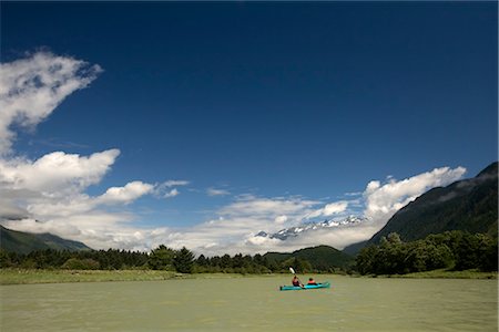 Kayakers on Klinaklini River, British Columbia, Canada Stock Photo - Rights-Managed, Code: 700-03083930