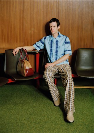 retro sports portrait - Man in Bowling Alley Stock Photo - Rights-Managed, Code: 700-03152596