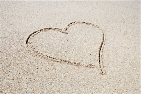 symbol (sign) - Heart in Sand Stock Photo - Rights-Managed, Code: 700-03152682